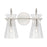 Capital Lighting Mila 2 Light Vanity, Clear Half-Crackle