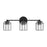 Capital Lighting Harmon Vanity, Matte Black/Clear Seeded