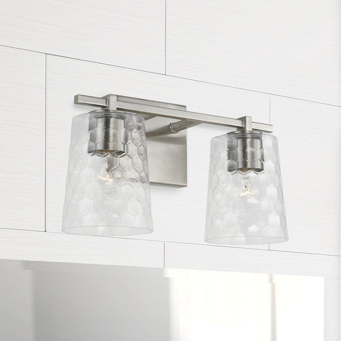 Capital Lighting Burke Vanity, Clear Honeycomb