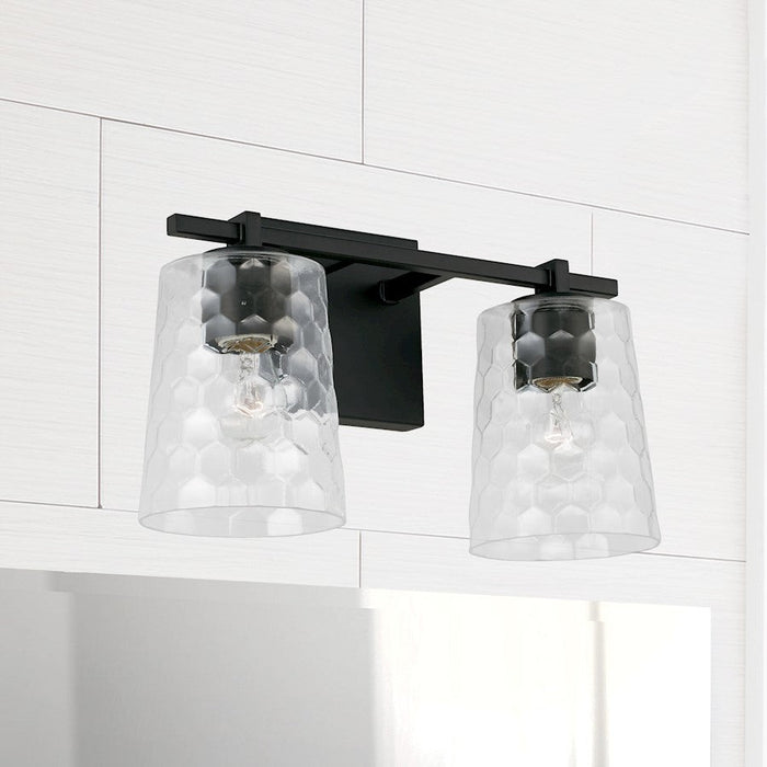 Capital Lighting Burke Vanity, Clear Honeycomb