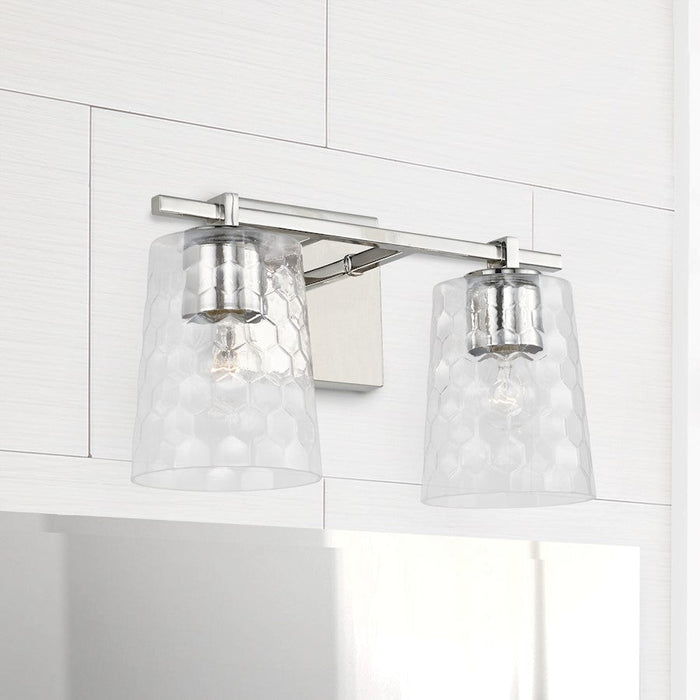 Capital Lighting Burke Vanity, Clear Honeycomb