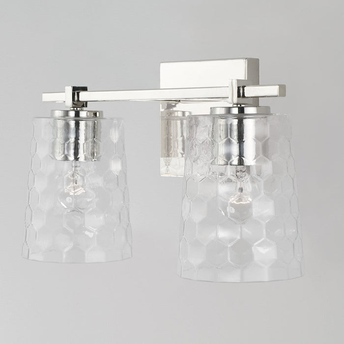 Capital Lighting Burke Vanity, Clear Honeycomb