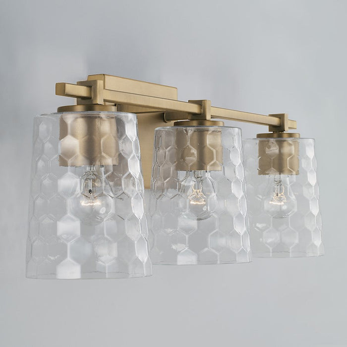 Capital Lighting Burke Vanity, Clear Honeycomb