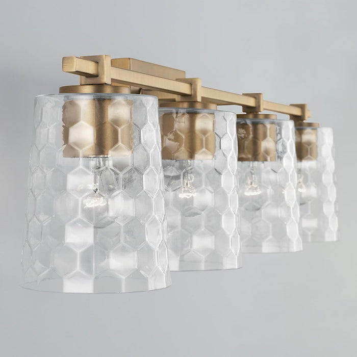 Capital Lighting Burke Vanity, Clear Honeycomb