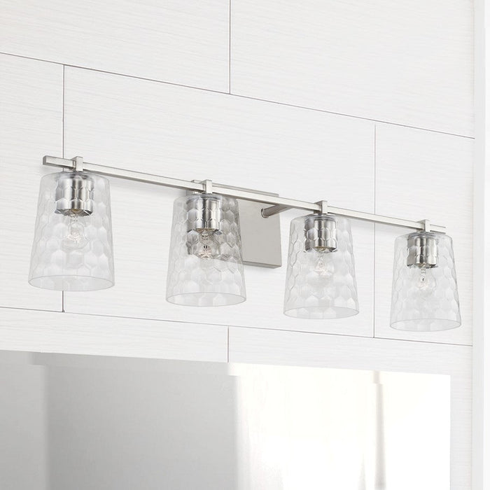 Capital Lighting Burke Vanity, Clear Honeycomb