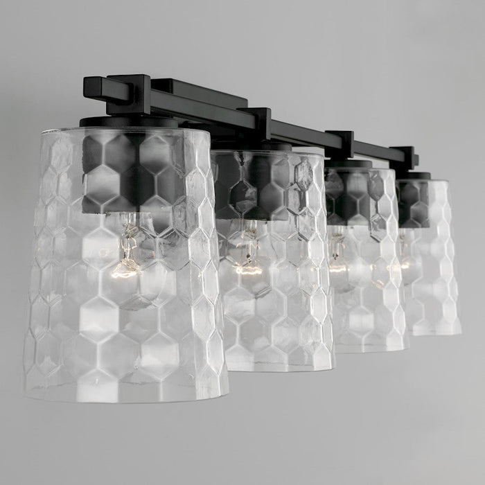 Capital Lighting Burke Vanity, Clear Honeycomb