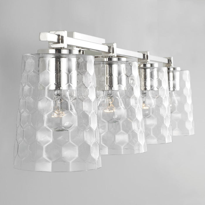 Capital Lighting Burke Vanity, Clear Honeycomb