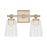 Capital Lighting Breigh 2 Light Vanity, Brushed Champagne/Clear