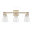 Capital Lighting Breigh 3 Light Vanity, Brushed Champagne/Clear