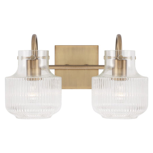 Capital Lighting Nyla 2 Light Vanity, Clear Fluted