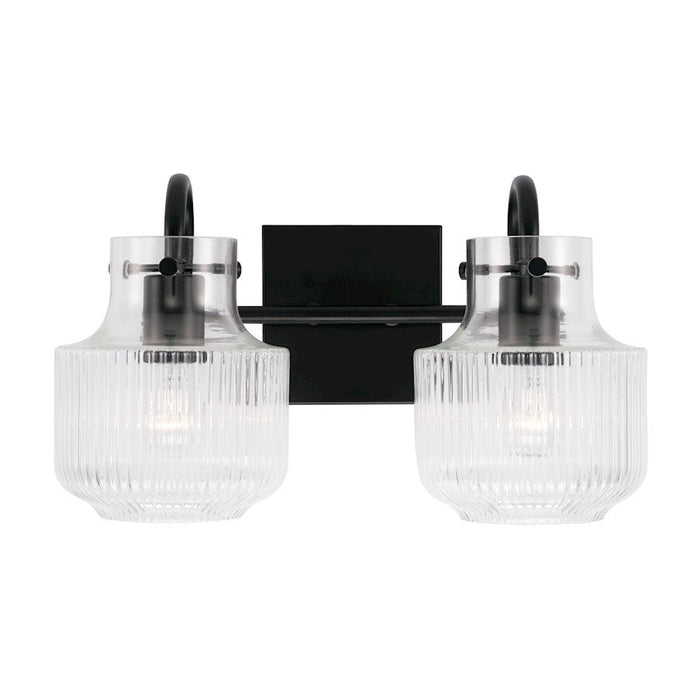 Capital Lighting Nyla 2 Light Vanity, Clear Fluted