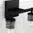 Capital Lighting Ogden 2 Light Vanity, Black Iron/Clear Seeded