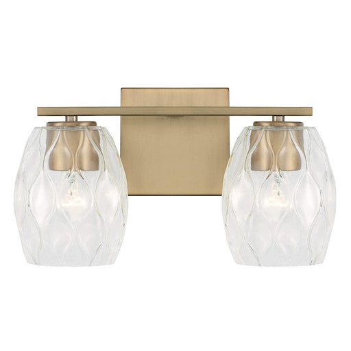 Capital Lighting Lucas 2 Light Vanity, Wavy Embossed