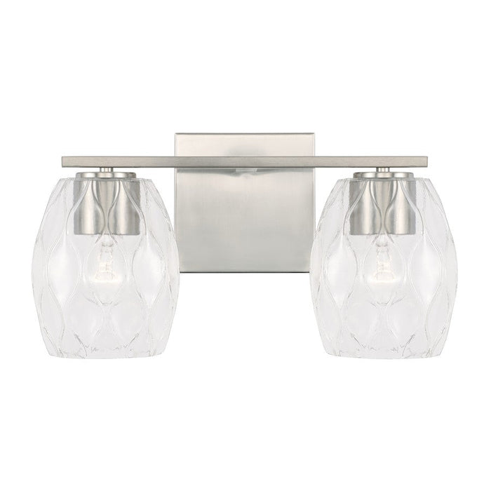 Capital Lighting Lucas 2 Light Vanity, Wavy Embossed