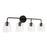 Capital Lighting Amara 4 Light Vanity, Black/Brass/Clear Seeded - 145641KB-530