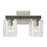 Capital Lighting Sawyer 2 Light Vanity, Grey/Nickel/Clear Seeded