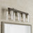 Capital Lighting Sawyer 4 Light Vanity, Grey/Nickel/Clear Seeded