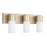 Capital Lighting Sutton 3 Light Vanity, Soft Gold/Soft White - 146231SF