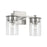 Capital Lighting Mason 2 Light Vanity, Brushed Nickel/Clear - 146821BN-532