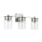 Capital Lighting Mason 3 Light Vanity, Brushed Nickel/Clear - 146831BN-532