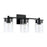 Capital Lighting Mason 3 Light Vanity, Matte Black/Clear - 146831MB-532