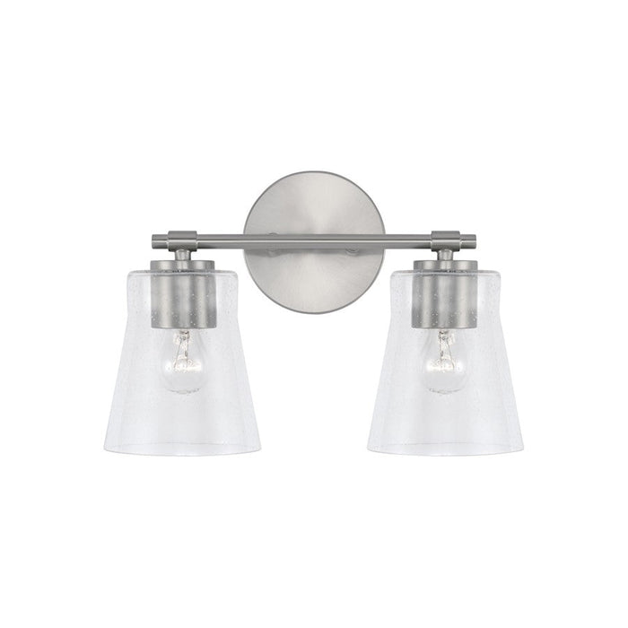 Capital Lighting Baker 2 Light Vanity, Clear Seeded