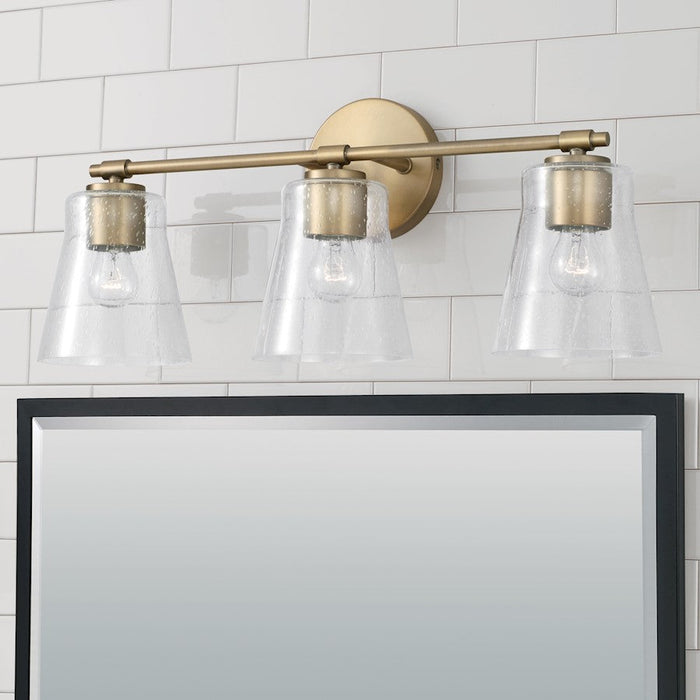 Capital Lighting Baker 3 Light Vanity, Clear Seeded