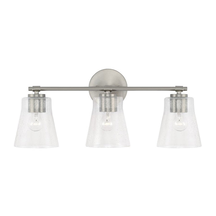 Capital Lighting Baker 3 Light Vanity, Clear Seeded