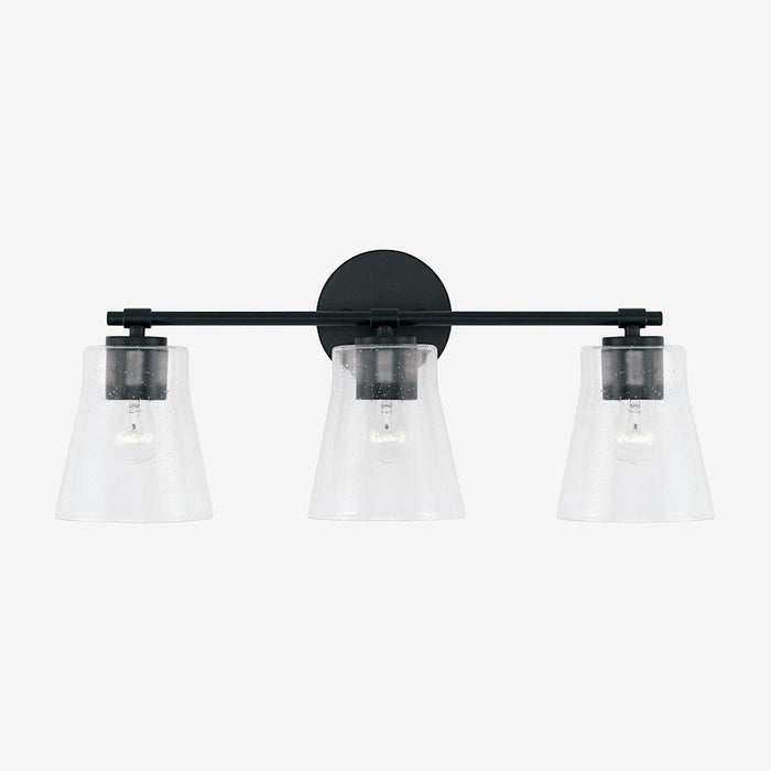 Capital Lighting Baker 3 Light Vanity, Clear Seeded