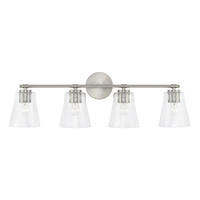 Capital Lighting Baker 4 Light Vanity, Clear Seeded