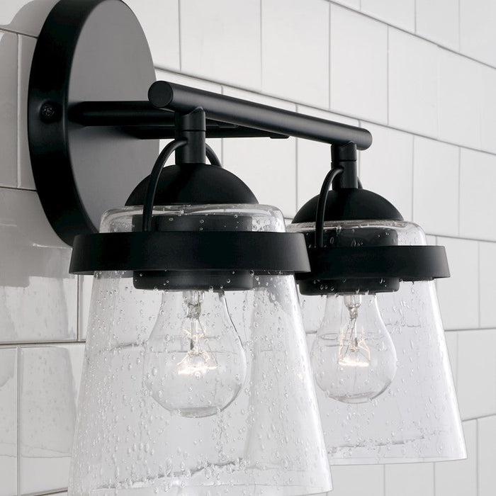 Capital Lighting Madison 2 Light Vanity, Clear Seeded