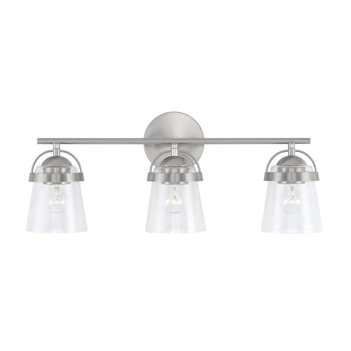 Capital Lighting Madison 3 Light Vanity, Clear Seeded