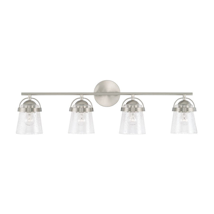 Capital Lighting Madison 4 Light Vanity, Clear Seeded