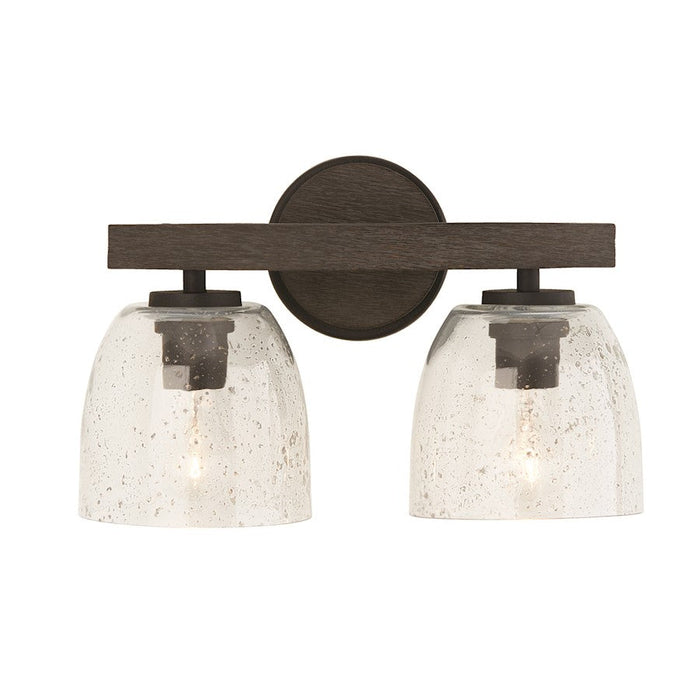 Capital Lighting Clive 2 Light Vanity, Grey/Black/Stone Seeded