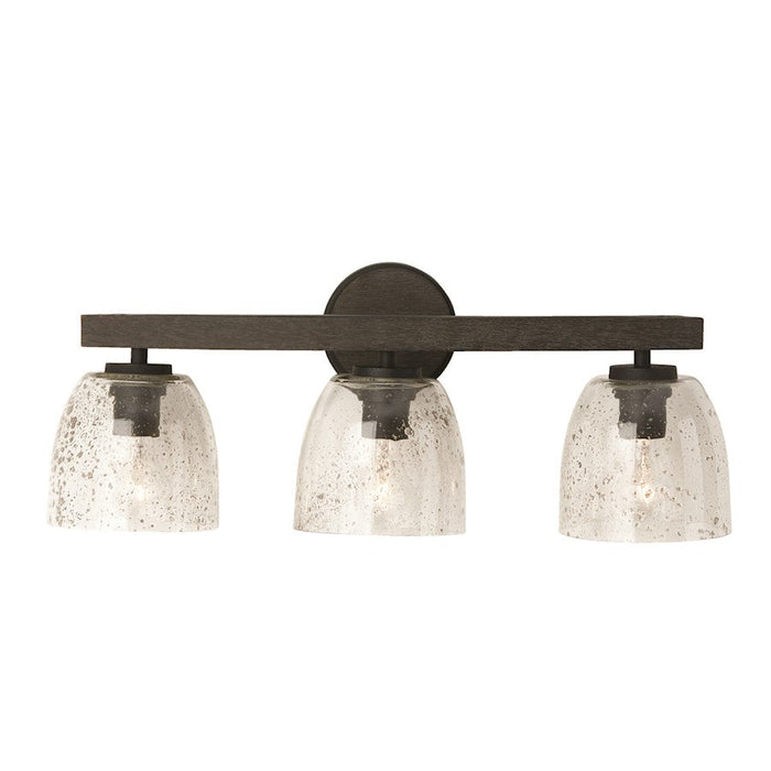 Capital Lighting Clive 3 Light Vanity, Grey/Black/Stone Seeded