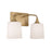 HomePlace Lighting Presley 2 Light Vanity, Brass/Soft White - 148921AD-541