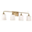 HomePlace Lighting Presley 4 Light Vanity, Brass/Soft White - 148941AD-541