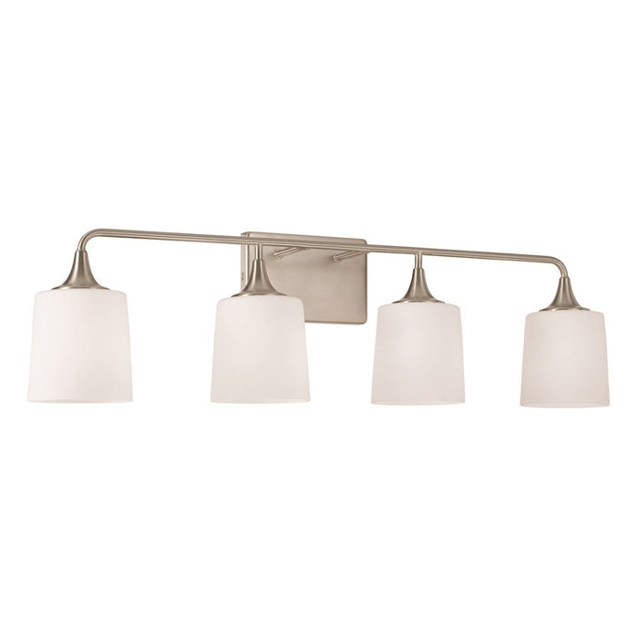 HomePlace Lighting Presley 4 Light Vanity, Nickel/Soft White - 148941BN-541