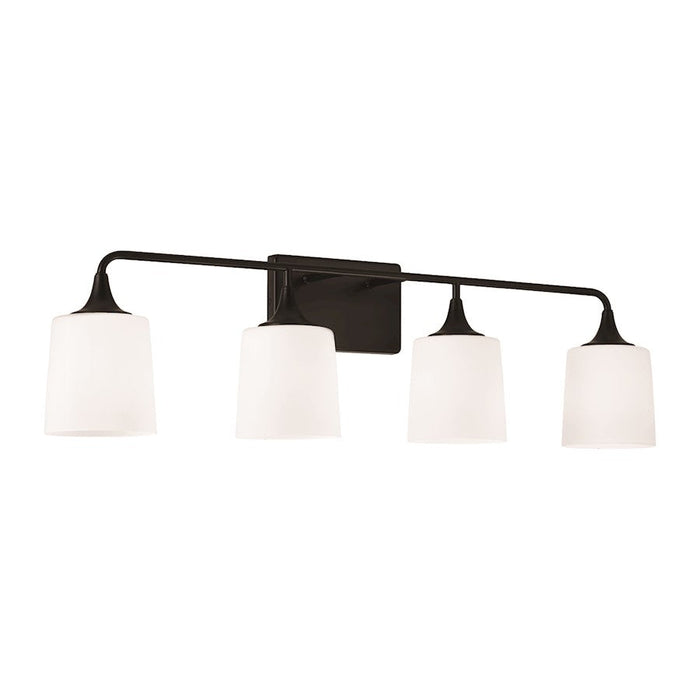 HomePlace Lighting Presley 4 Light Vanity, Black/Soft White - 148941MB-541