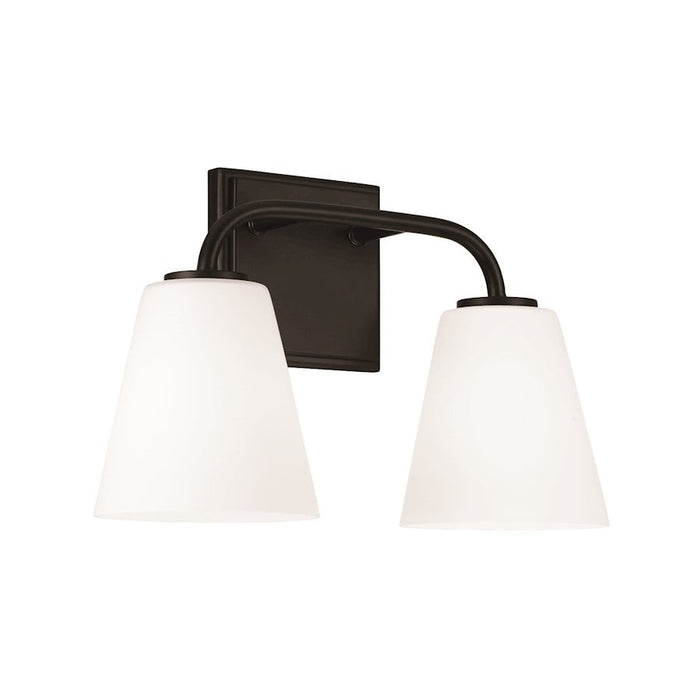 Capital Lighting Brody 2 Light Vanity, Black/Soft White - 149421MB-543