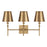 Capital Lighting Whitney 3 Light Vanity, Brass/White