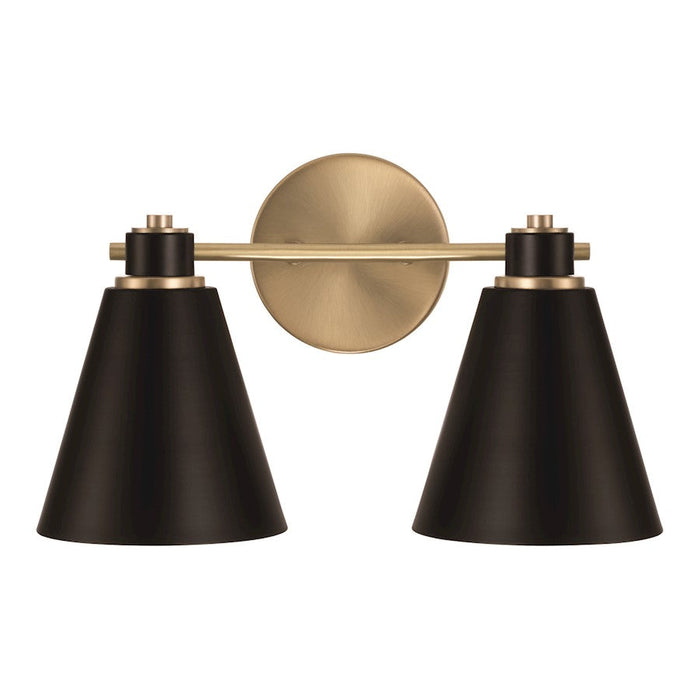 Capital Lighting Bradley 2 Light Vanity, Aged Brass