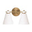 Capital Lighting Bradley 2 Light Vanity, Aged Brass