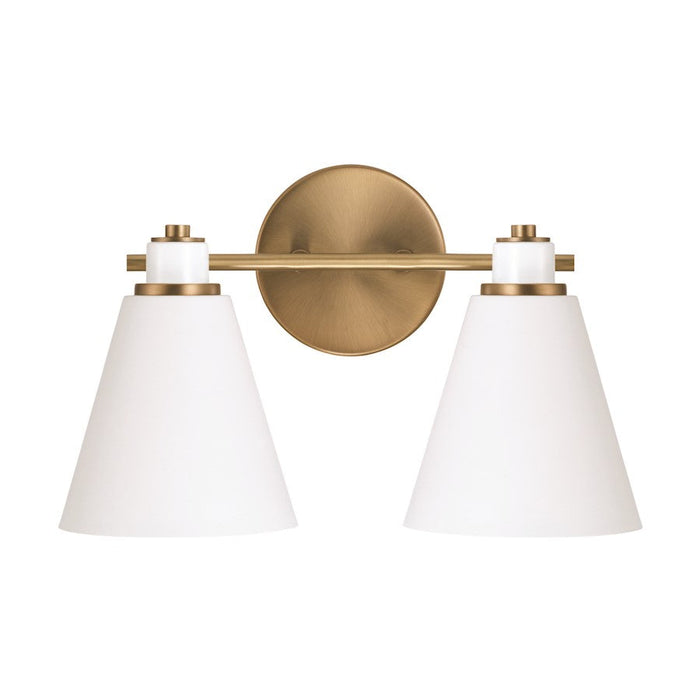 Capital Lighting Bradley 2 Light Vanity, Aged Brass