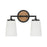 Capital Lighting Jonah 2 Vanity, Wood/Black/Soft White