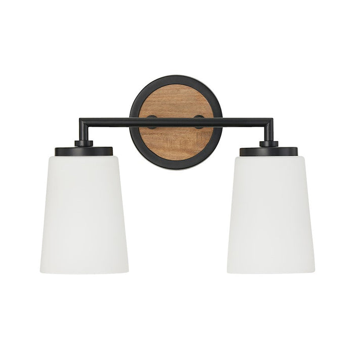 Capital Lighting Jonah 2 Vanity, Wood/Black/Soft White