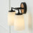 Capital Lighting Jonah 2 Vanity, Wood/Black/Soft White