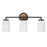 Capital Lighting Jonah 3 Vanity, Wood/Black/Soft White