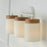 Capital Lighting Liam 3 Light Vanity, Light Wood/White/Soft White