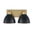 Homeplace Lighting Ross 2 Light Vanity, Brass